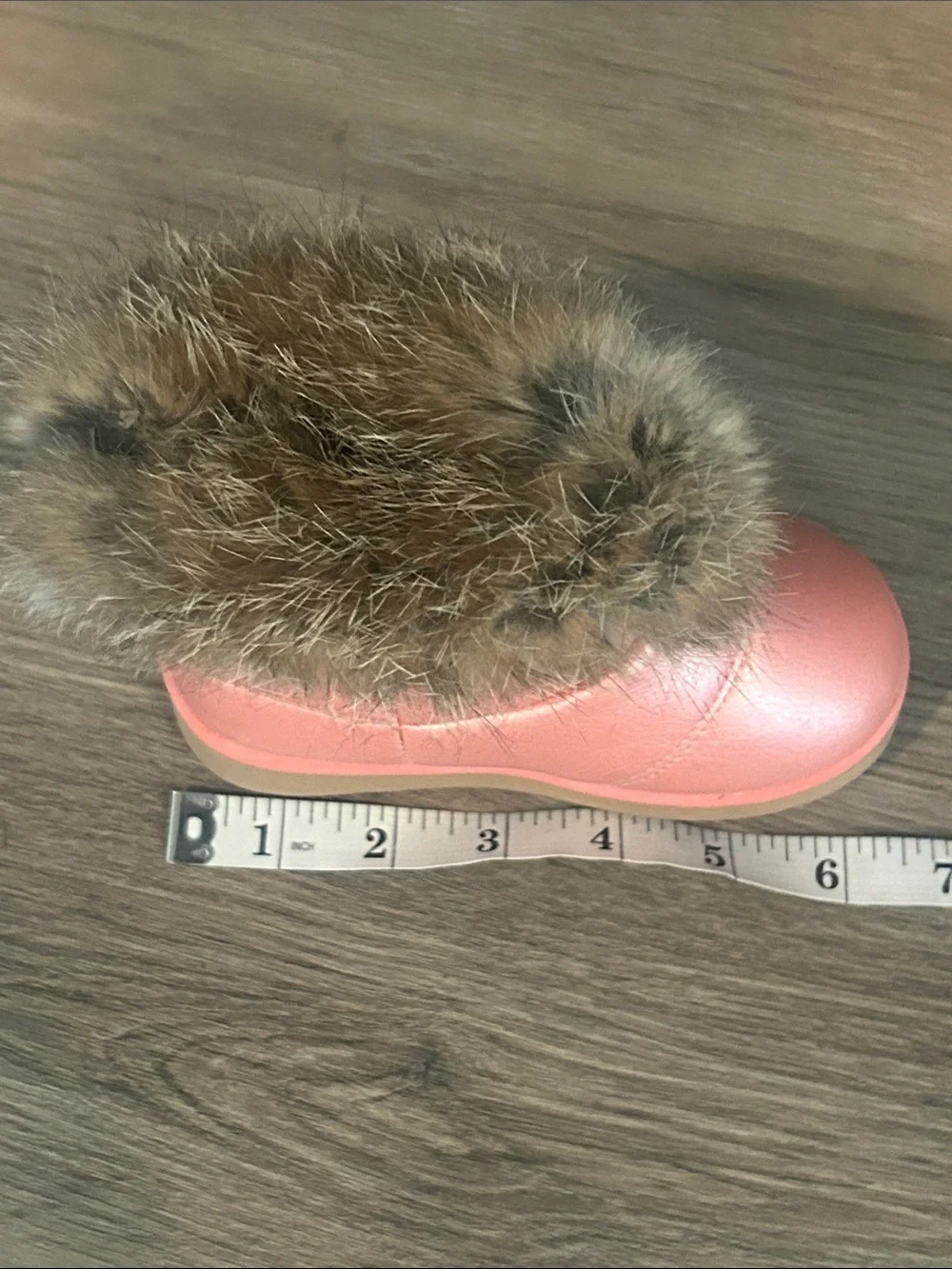 “2018” Toddler Girls Metallic Pink Faux Fur Winter Boots Size 26 (9.5 US)